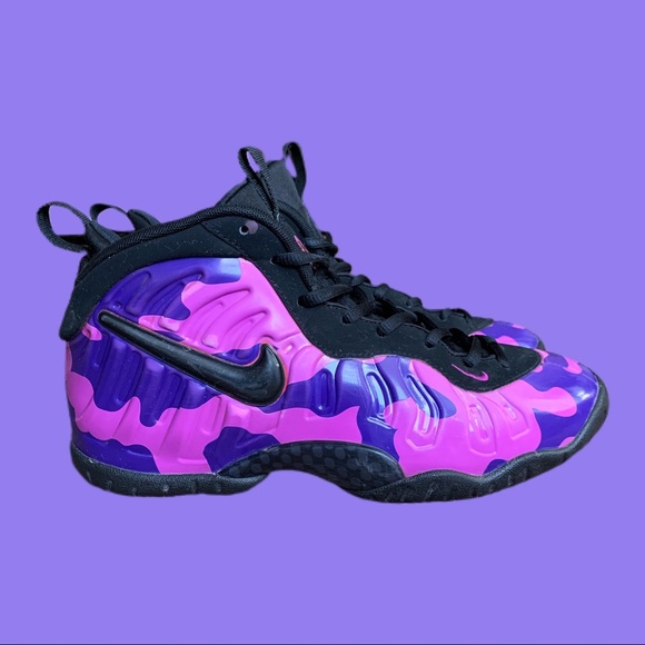 nike little posite pro purple camo